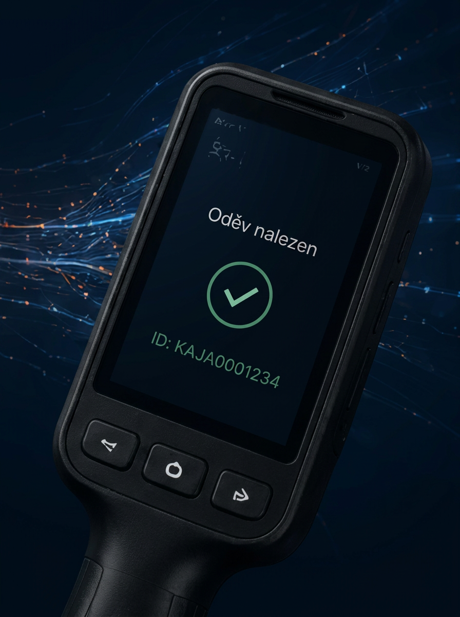 RFID čtečka identifikující oděv